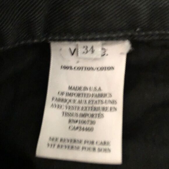 Vince Button Fly Classic Slim Straight Leg Jeans Mens Sz 34x34 Black Birch Denim - Picture 12 of 13